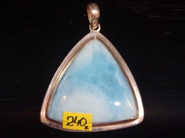 Pendentif Larimar naturel