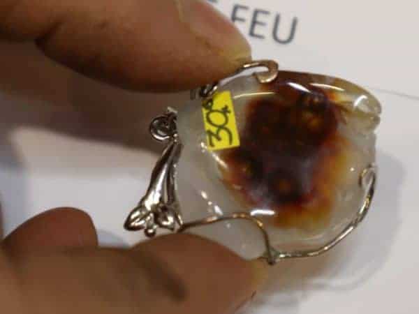 agate de feu montée griffe