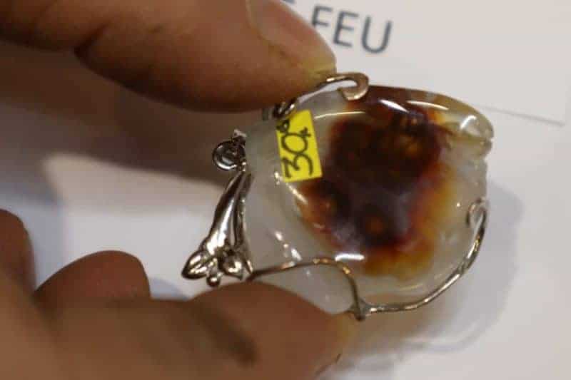 agate de feu montée griffe