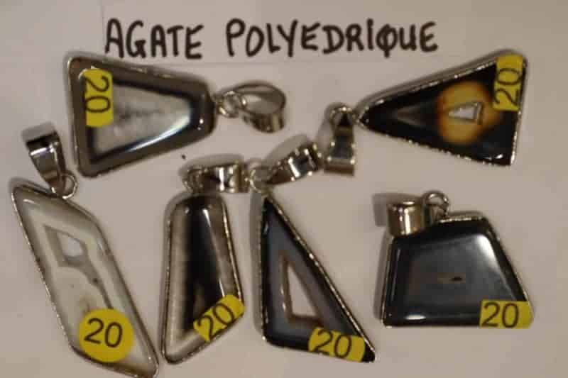 Pendentifs agate polyédrique