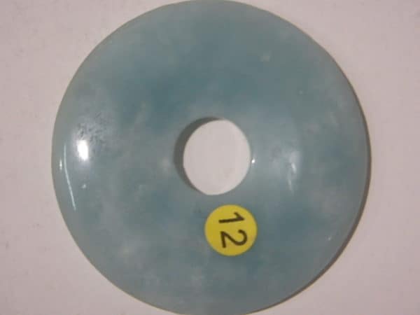 Pendentif Amazonite- Donuts rond plat-