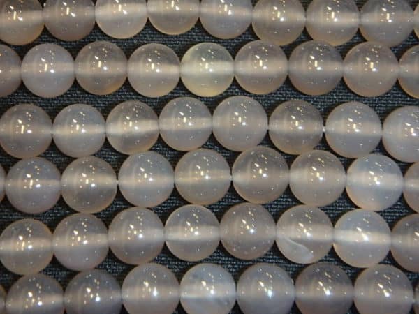 Fil de perle -Agate Grise-8mm-