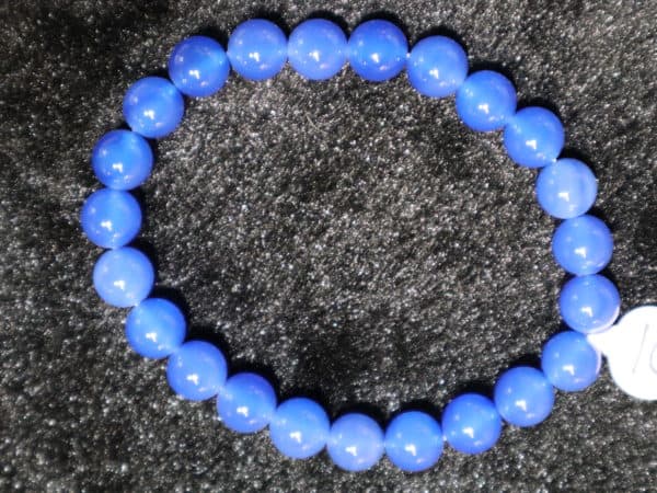 Bracelet agate bleue 4mm