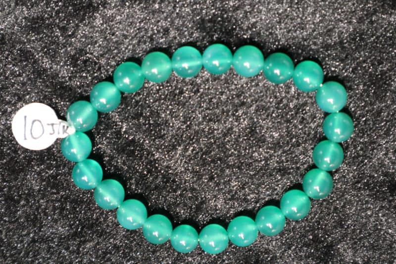 Bracelet agate verte 4mm