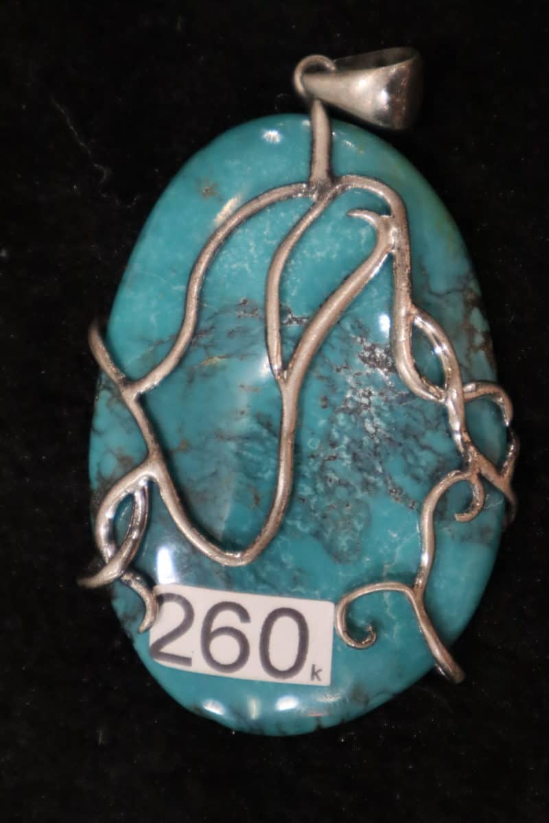 Pendentif Turquoise Véritable ovale