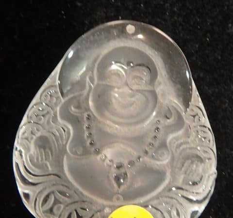 Pendentif-Bouddha-cristal de roche