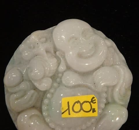 Pendentif-Bouddha-Jade Laiteux-