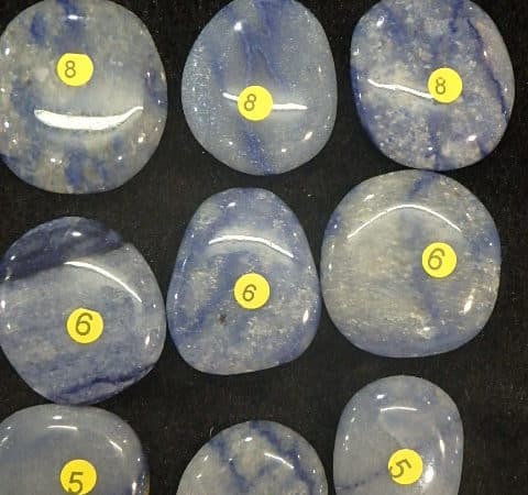 Quartz Bleu-Galet plat-