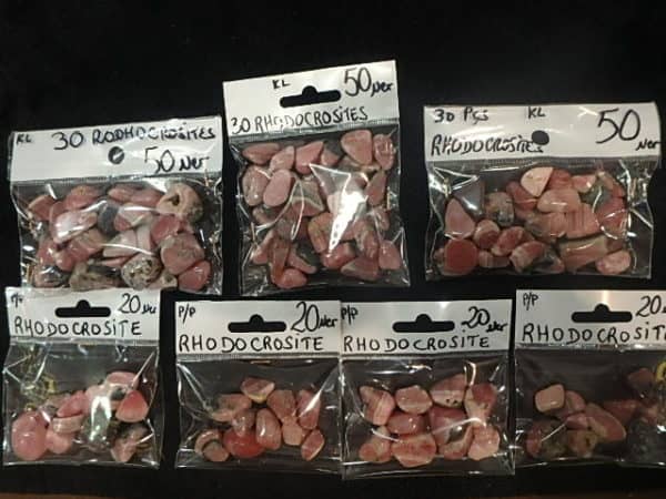 Rhodocrosite Argentine-Pierre Roulée 30pçs