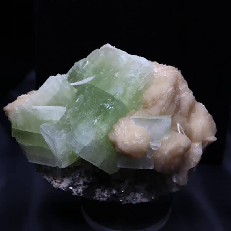 Calcite verte et Stilbite