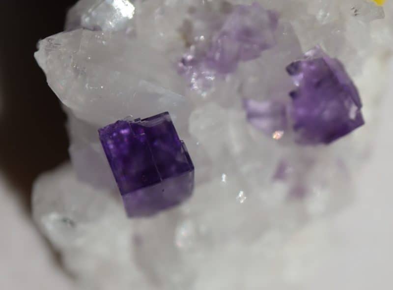 Fluorite sur quartz Hunan