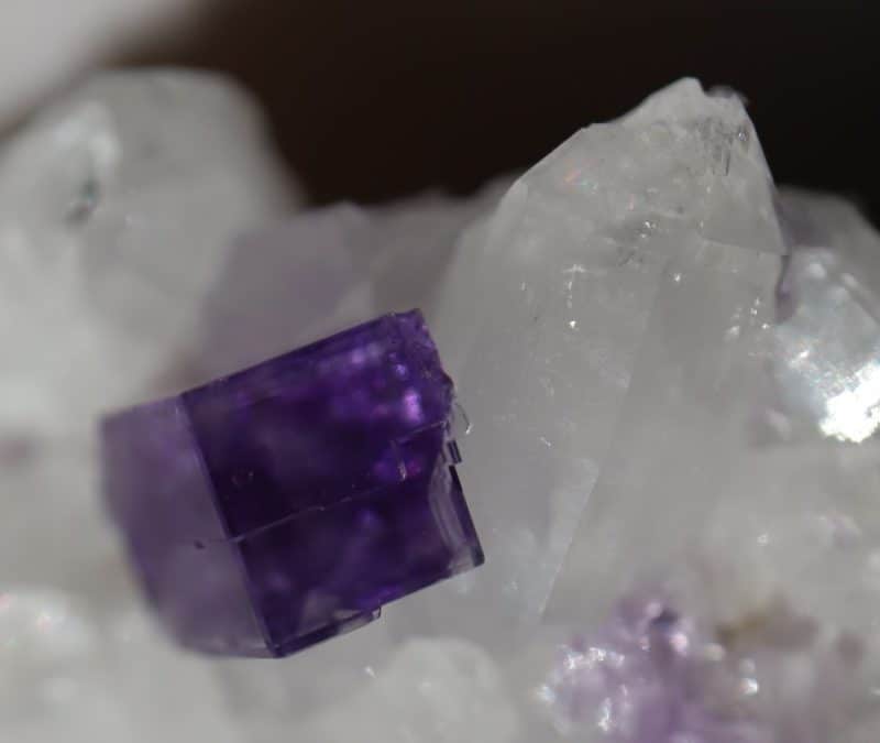 Fluorite sur quartz Hunan