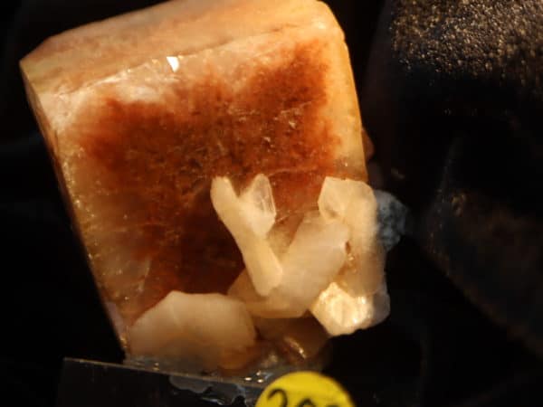 Calcite orange stilbite