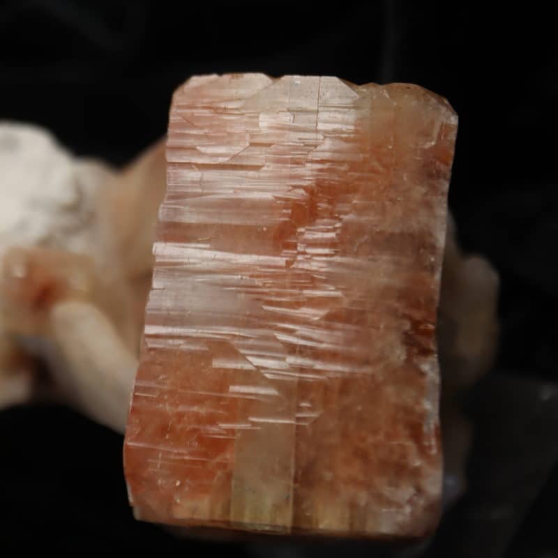 Calcite orange stilbite