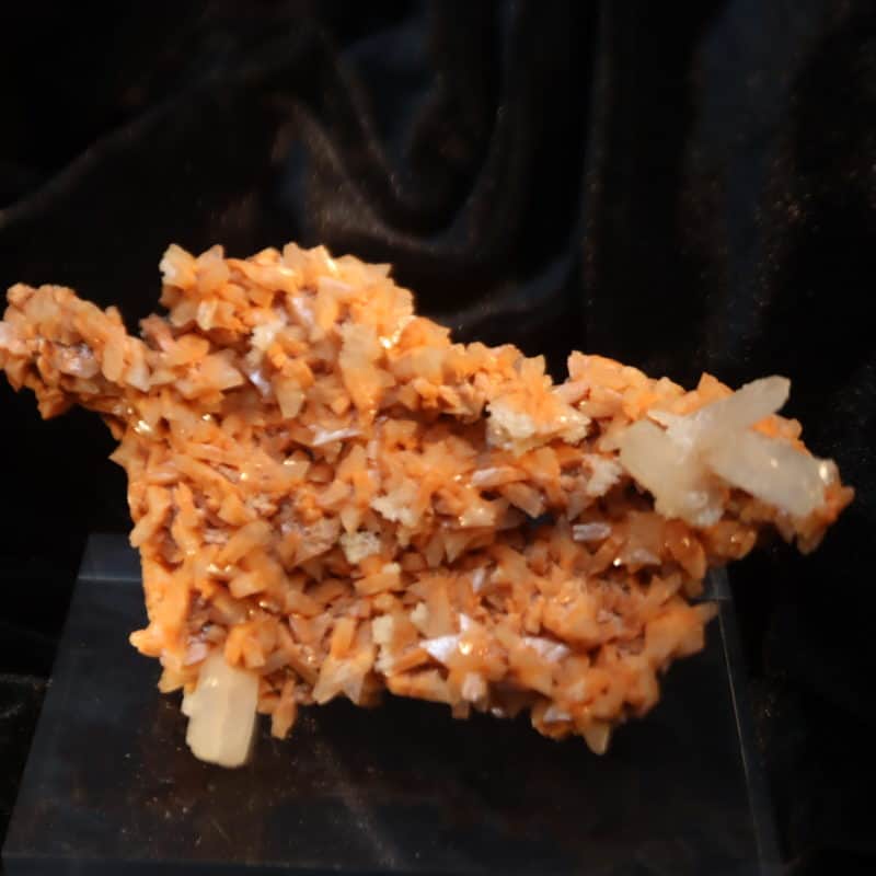 Stilbite sur heulandite orange