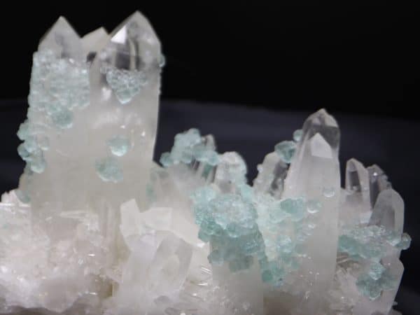 Fluorite verte sur quartz Pérou