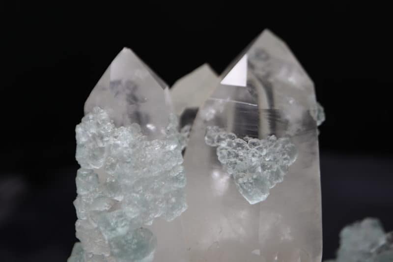 Fluorite verte sur quartz Pérou