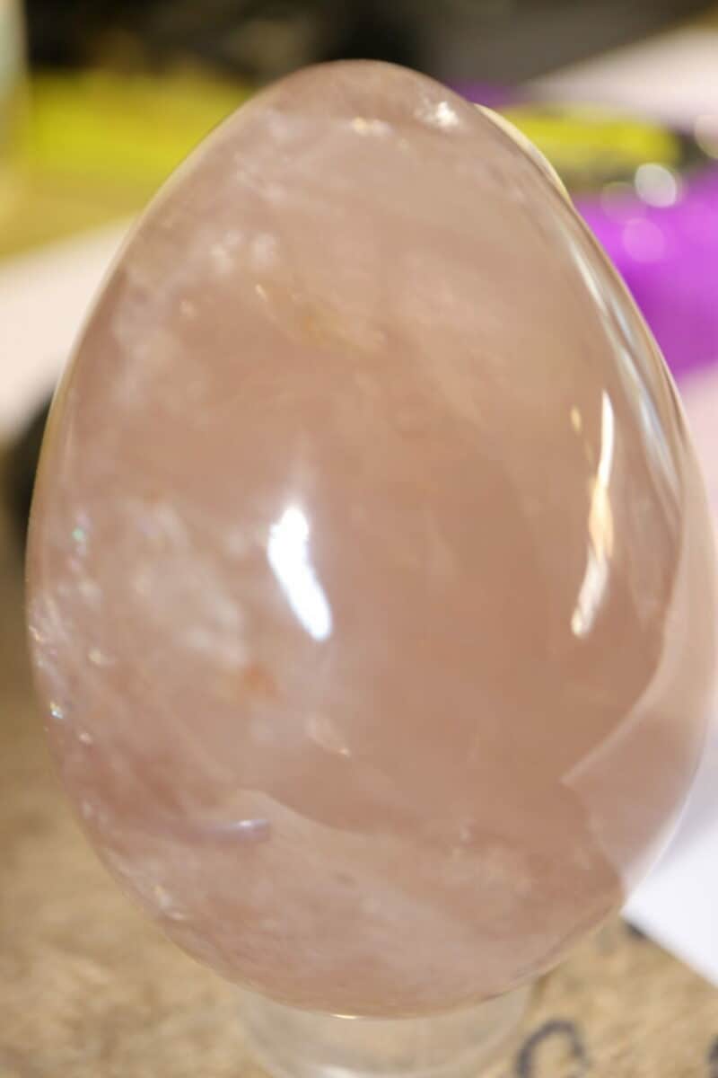 oeuf quartz rose