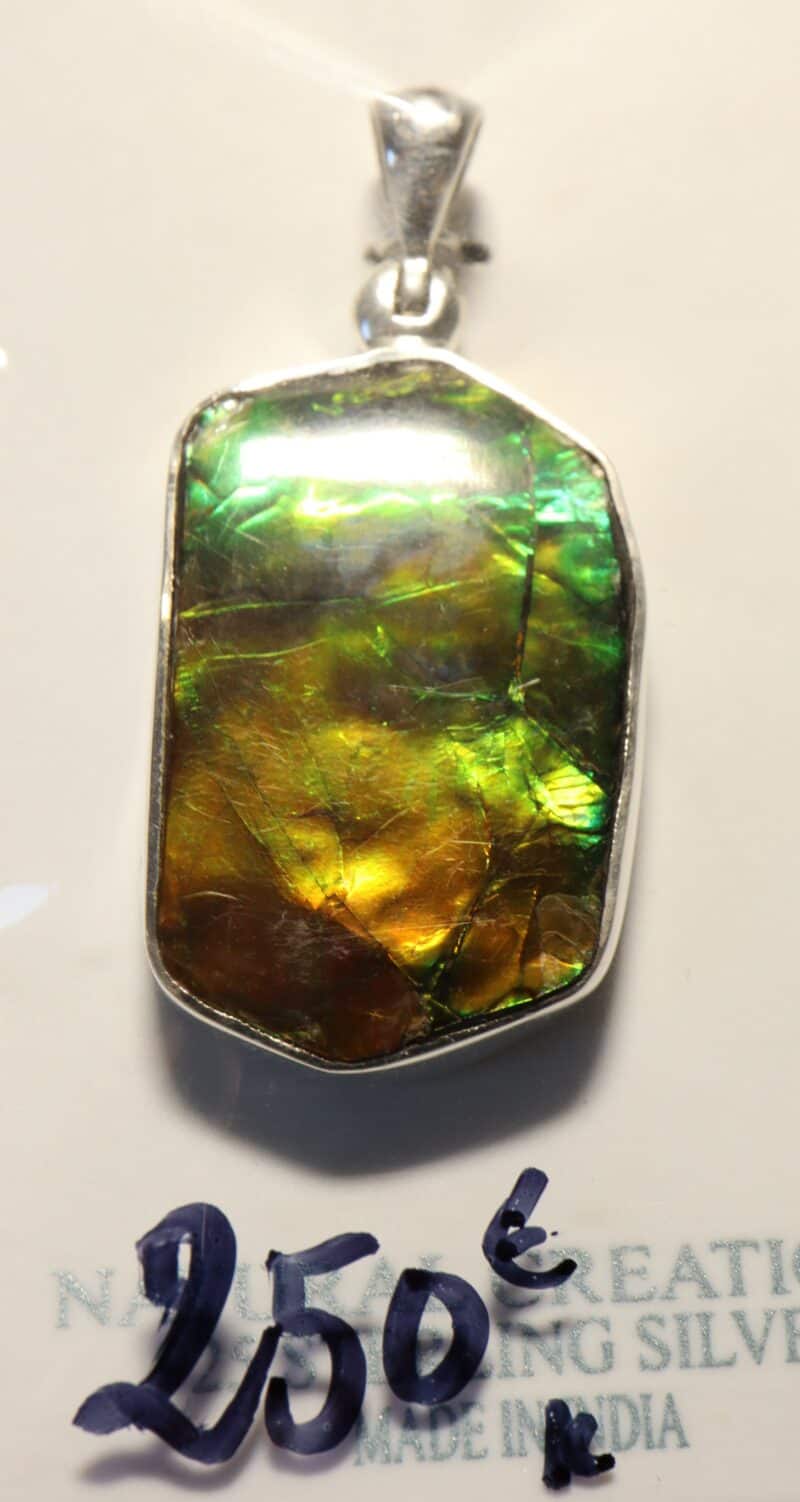 Pendentif argent Ammolite