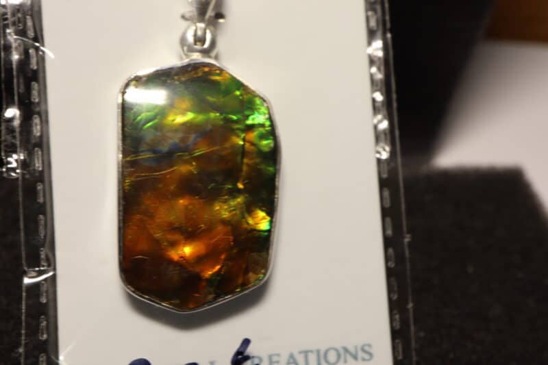 Pendentif argent Ammolite