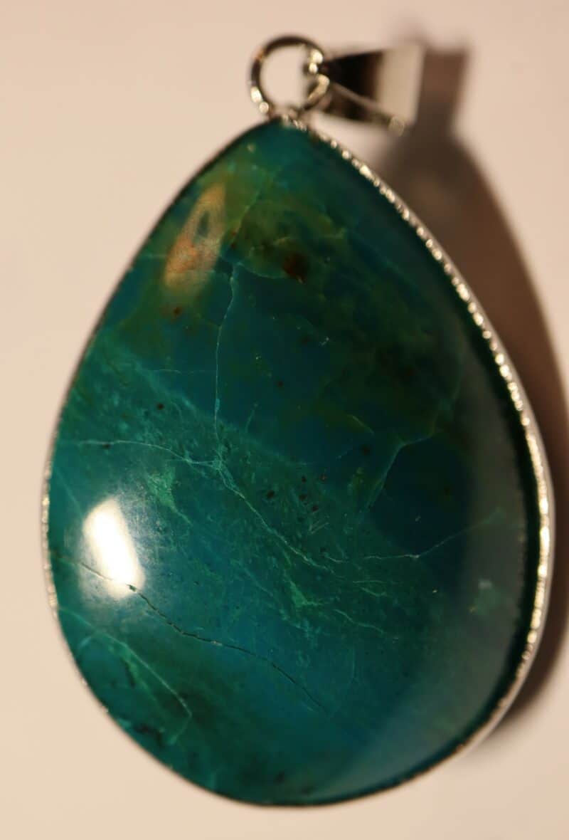 Chrysocolle pendentif goutte