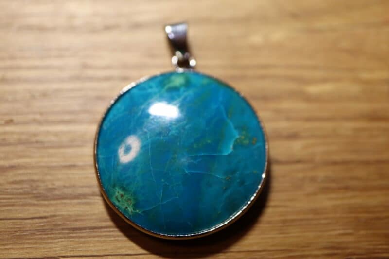 Chrysocolle pendentif rond