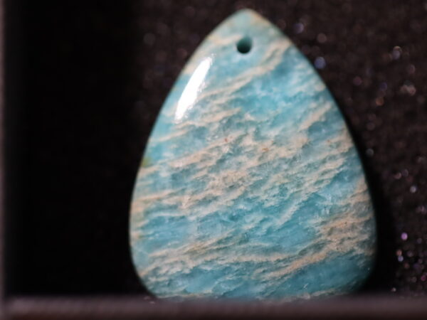 amazonite cabochon goutte perçé