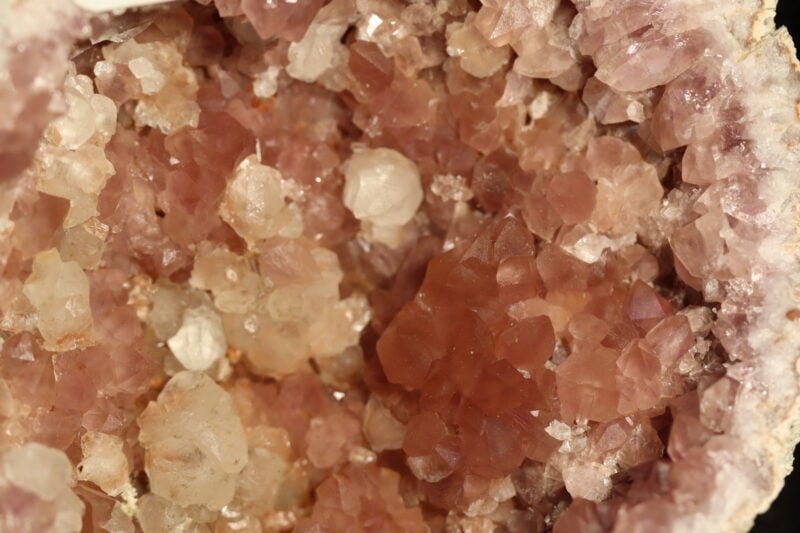 Calcite sur Améthyste rose