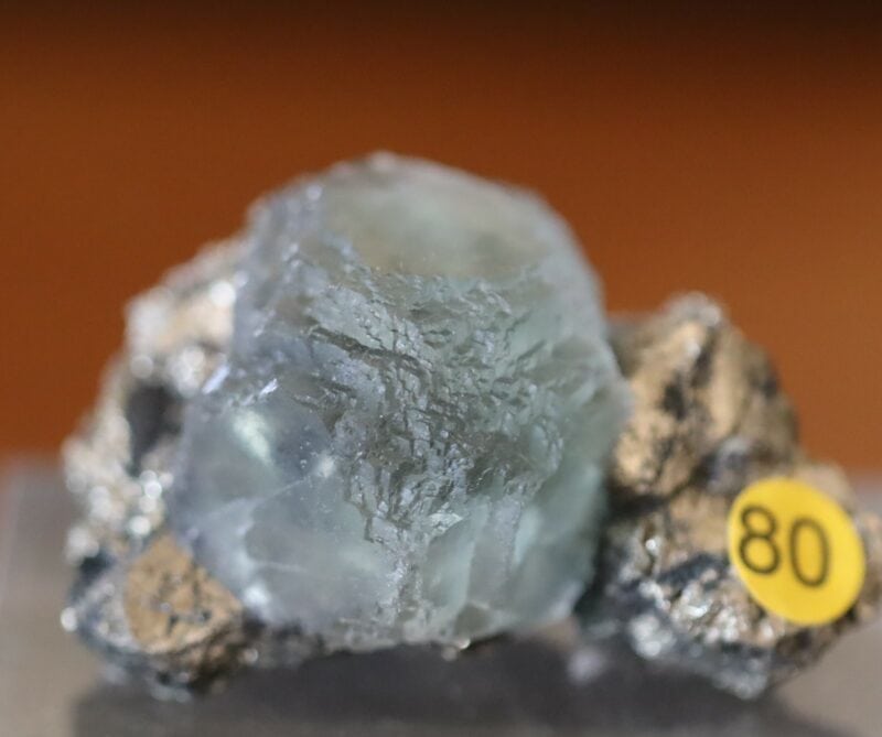 Fluorite verte sur pyrite