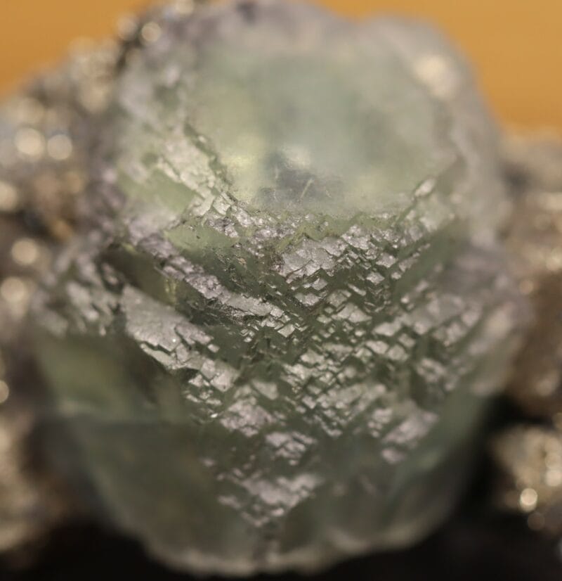 Fluorite verte sur pyrite