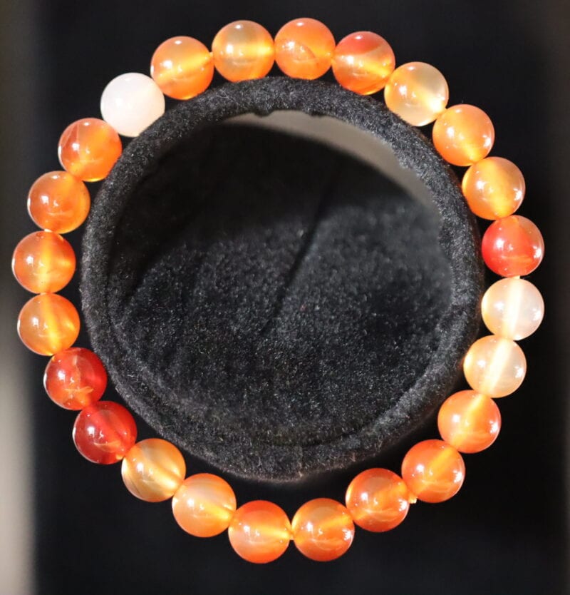 Bracelet Cornaline orange 8mm