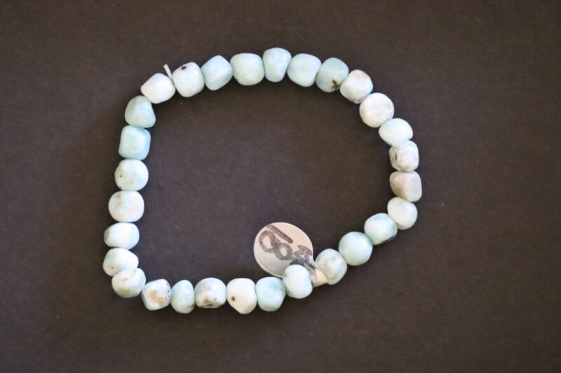 Bracelet Larimar pépite 6mm