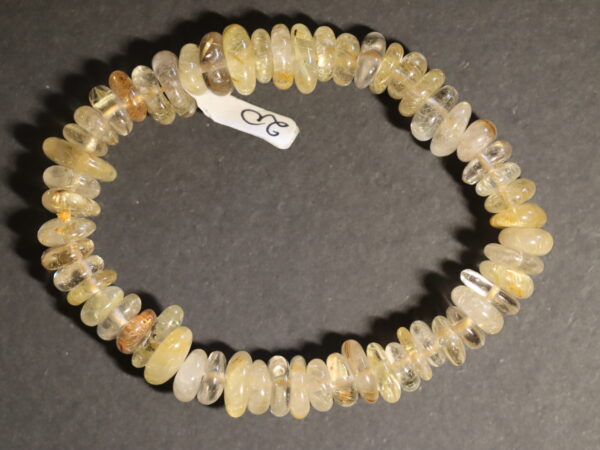 Bracelet Quartz Rutile rondelles