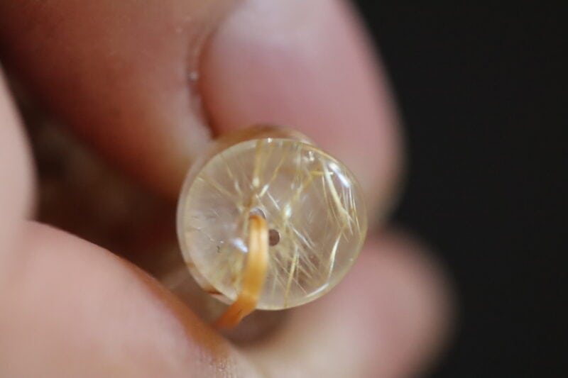 Bracelet Quartz Rutile rondelles