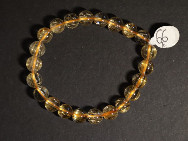 Bracelet Quartz Rutile 8mm