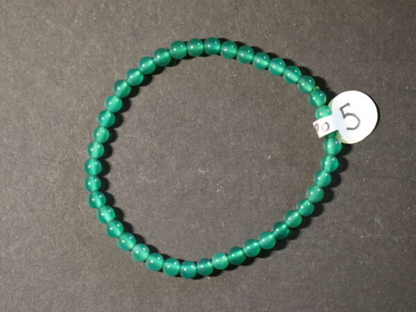 Bracelet agate verte 4mm