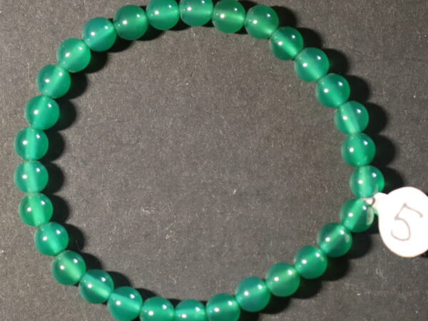 Bracelet agate verte 6mm