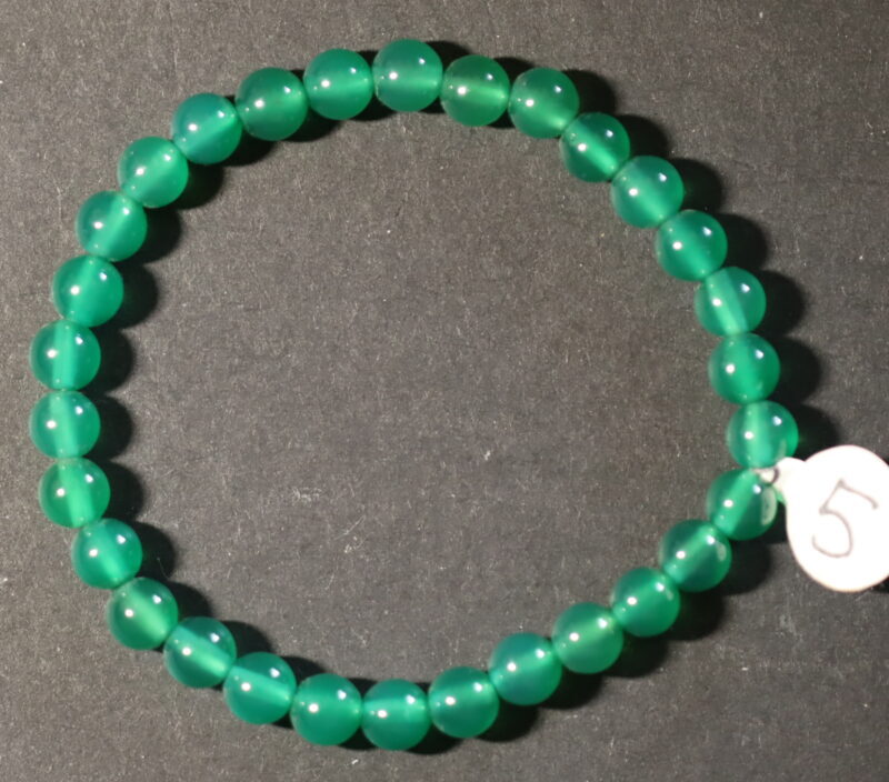 Bracelet agate verte 6mm