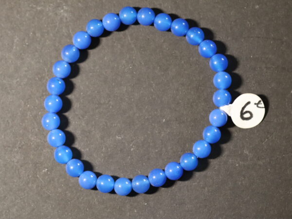 Bracelet agate bleue 6mm