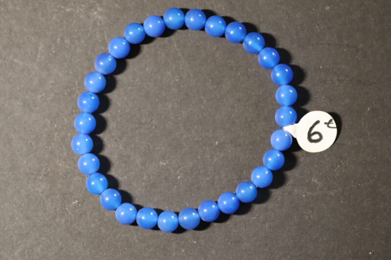 Bracelet agate bleue 6mm