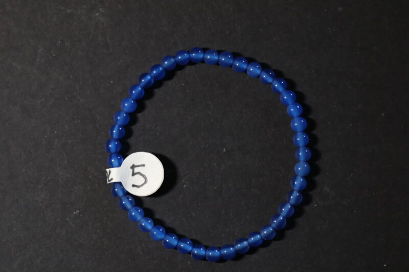 Bracelet agate bleue 4mm