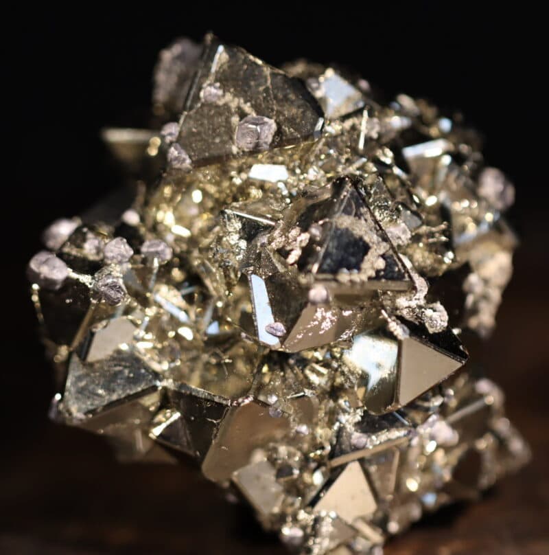 Pyrite octaèdre avec Galène