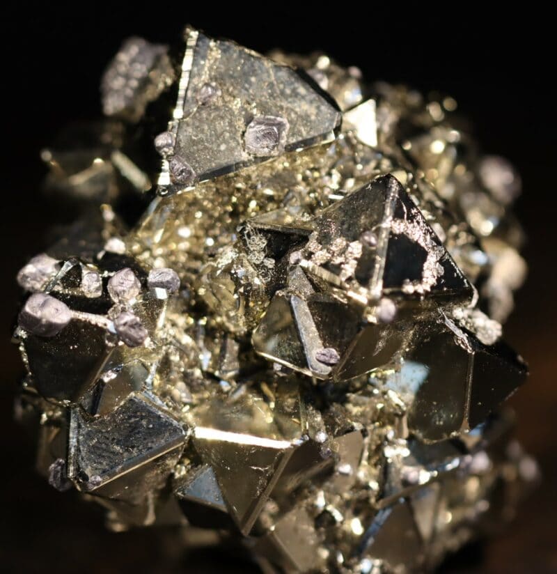 Pyrite octaèdre avec Galène