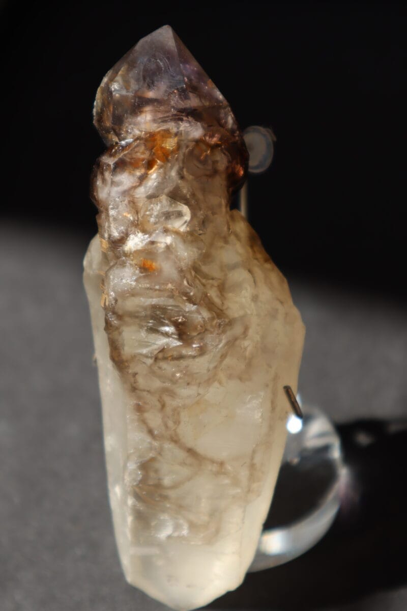 Quartz biter sceptre amethysé