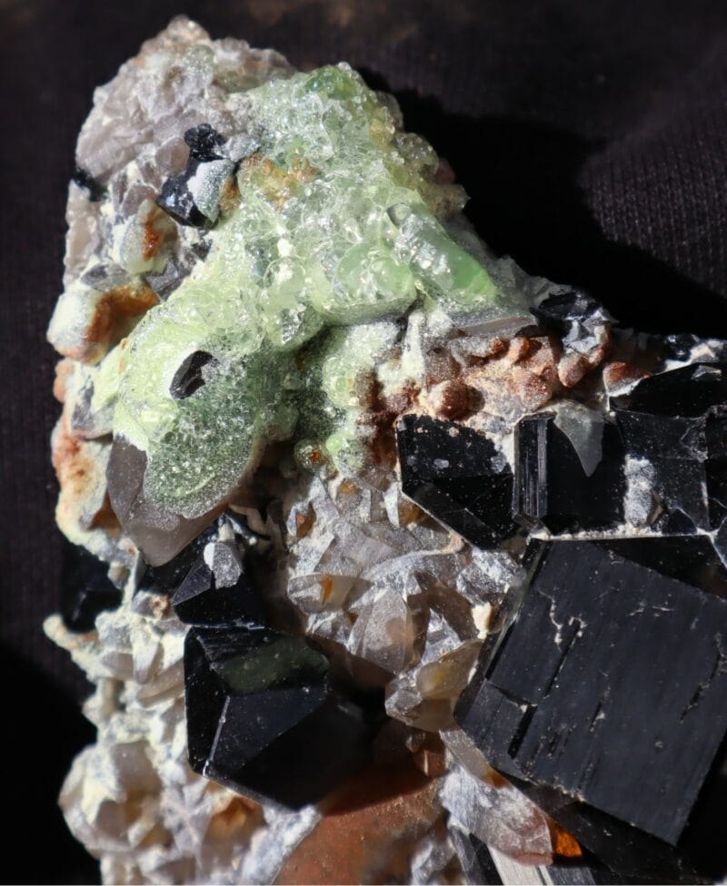 Opale verte hyalite tourmaline