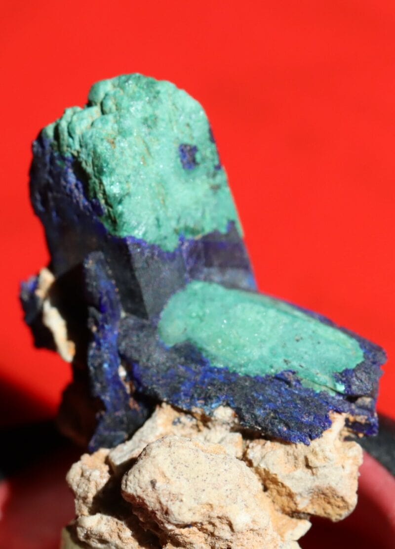 Malachite pseudomorphose azurite1