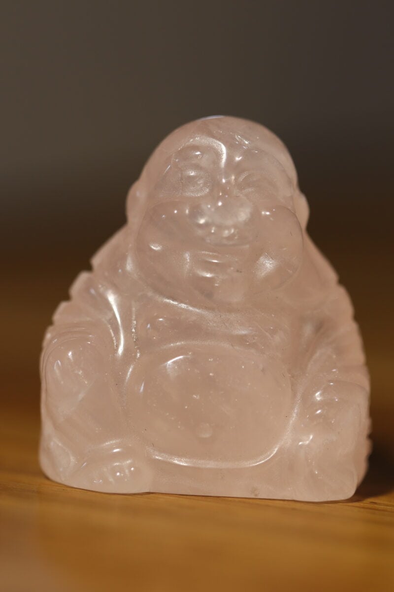 Boudha rieur quartz rose