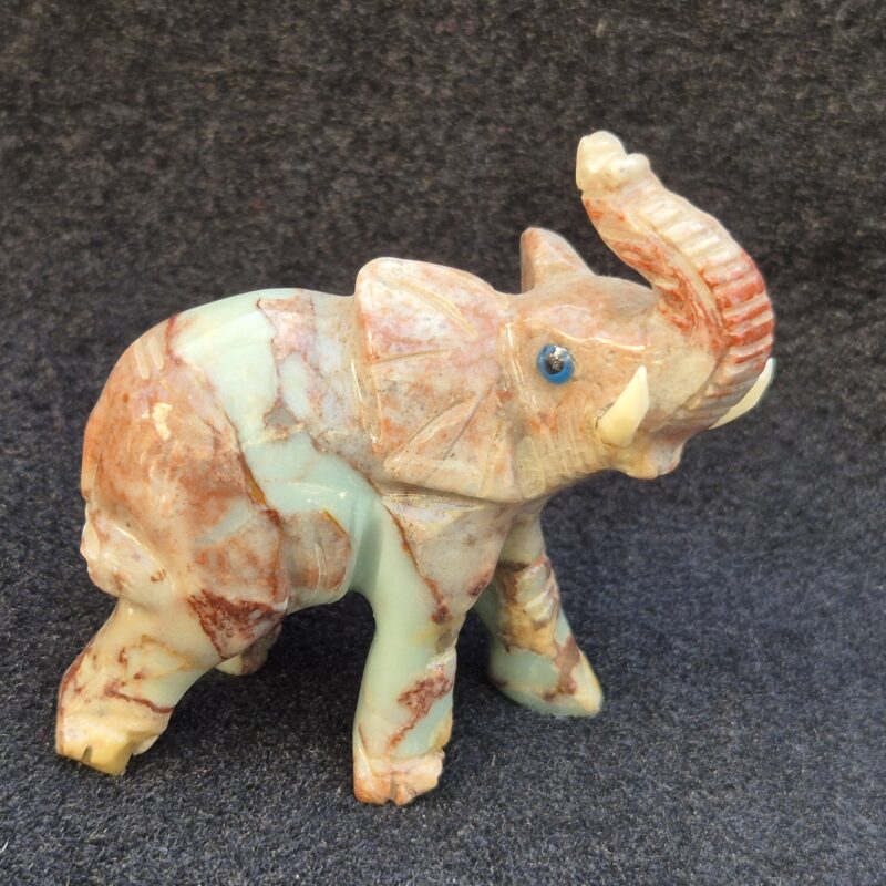 Eléphant Steatite bleue