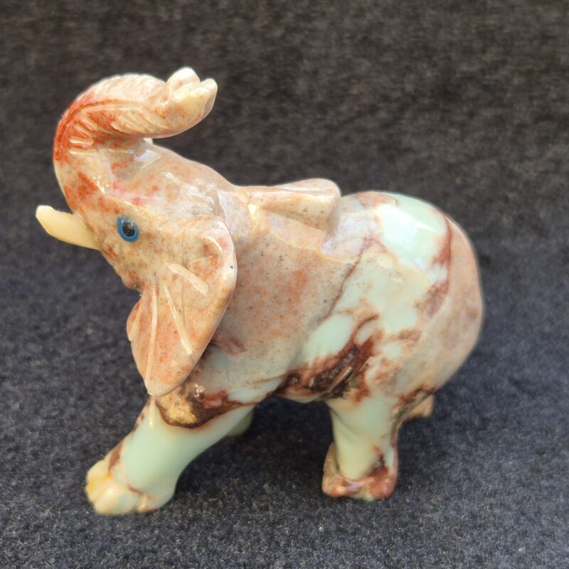 Eléphant Steatite bleue