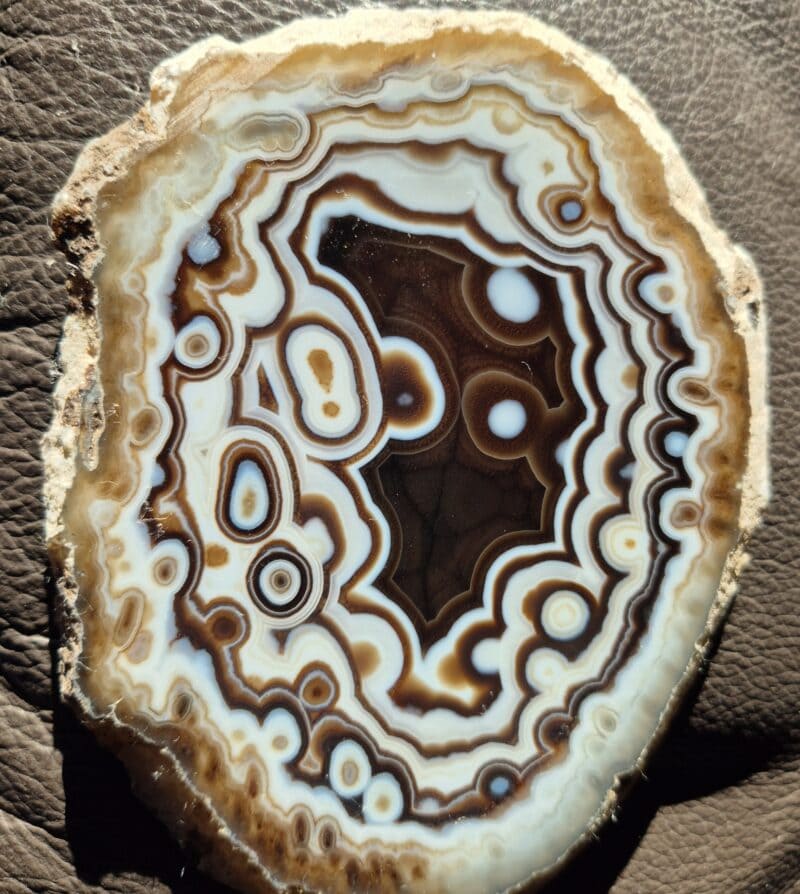 Agate noire et blanche